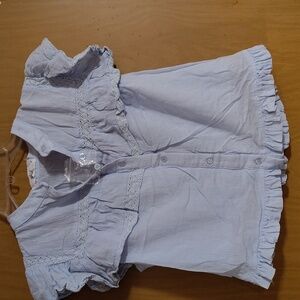 Talulah Blue Ruffled Blouse